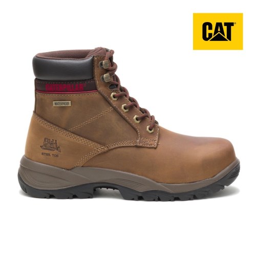 Caterpillar Dryverse 6" Waterproof Steel Toe Werkschoenen Dames DonkerBruin (KTGA.NL)